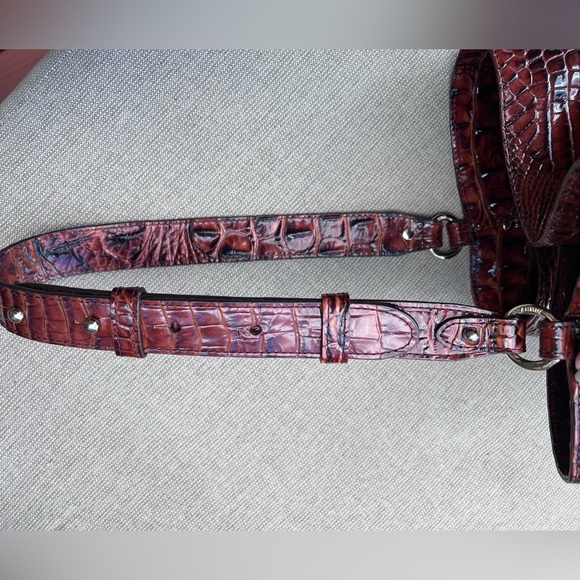 Brahmin SET EUC Large Amelia Tote and NWT Modern Wallet in PECAN Melbourne - Picture 9 of 17